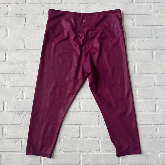 ZYIA Active Women's Purple Shimmer Athletic Yoga Running Leggings Pants -sz 20 - Picture 2 of 5